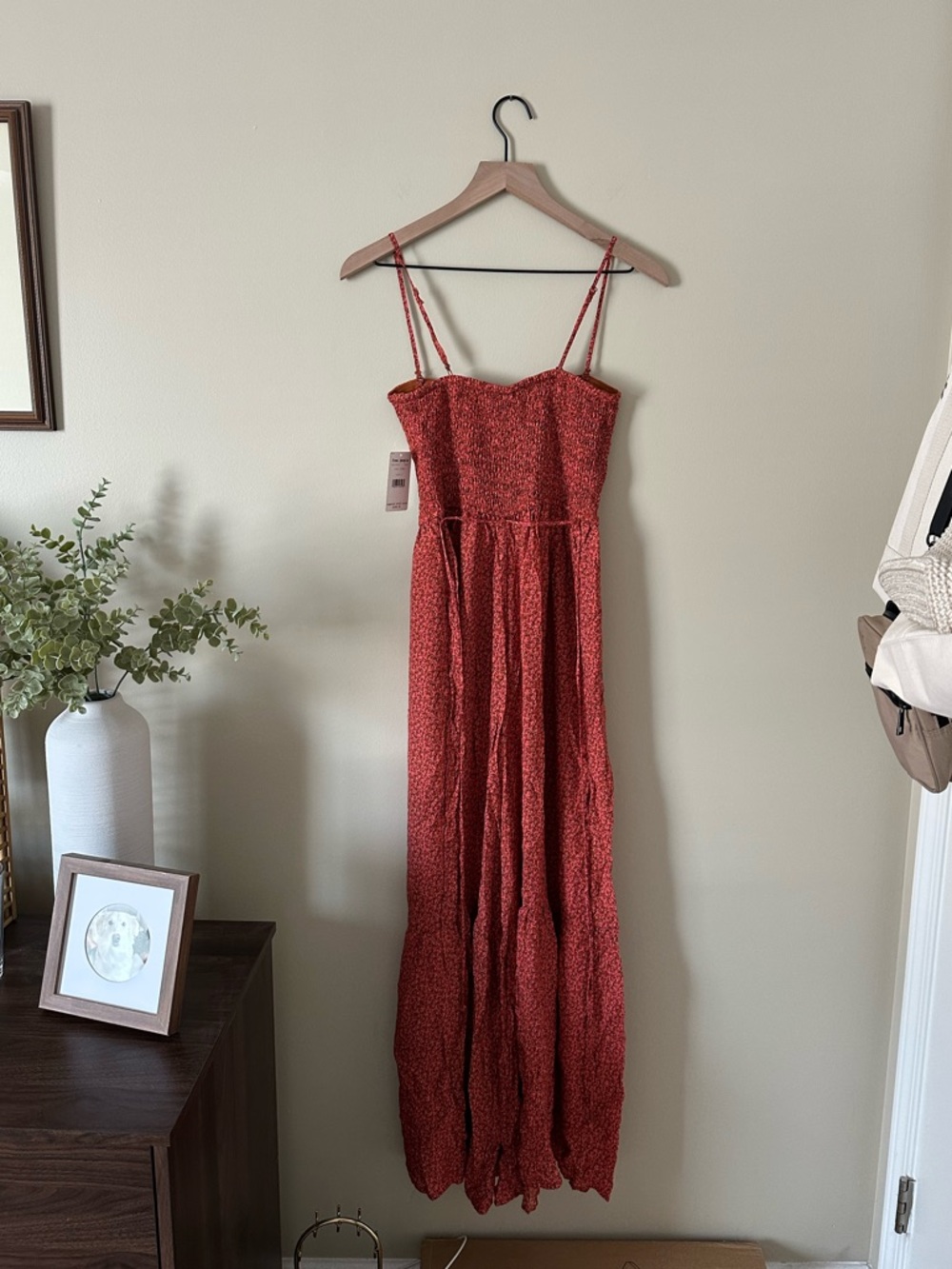 NWT Free People Little of Your Love Jumpsuit Floral Red Combo - Picture 9 of 11